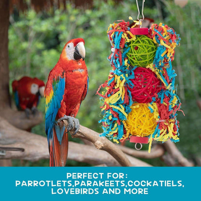 ZeenArt 6 Pack Bird Toys, Colorful Hanging Parakeet Chewing Toys for Parrot, Conure, Cockatiel