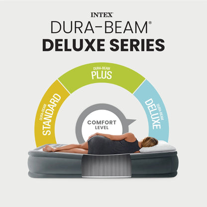 Intex 15" Twin Essential Rest Dura-Beam Airbed Mattress with Built-in Pump