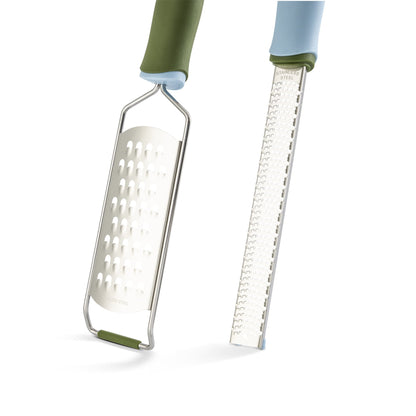 Elements by Thyme & Table Set of 2 Handheld Graters - Blue & Green