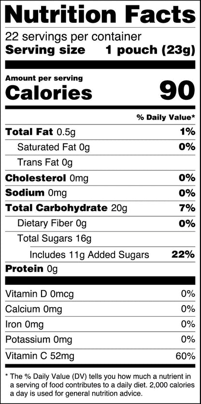 Great Value Fruit Smiles Snacks, Tangy Flavor, 22 Count