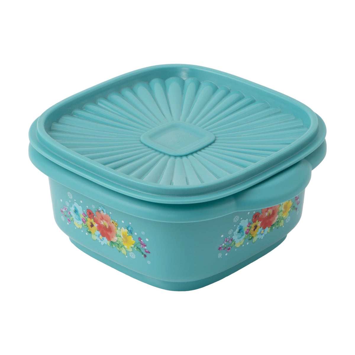 The Pioneer Woman 5 Cup Plastic Food Storage Container with Lid, Breezy Blossom