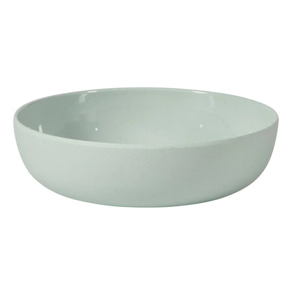 Gibson Home Candy Skies 12 Piece Unbreakable Wheat Straw Melamine Plates and Bowls Dinnerware Set - Outdoor, Camping, & Everyday Use - Matte Exterior/Shiny Interior Green