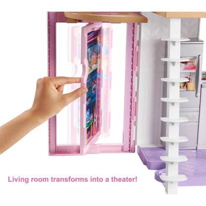 Barbie Malibu House Dollhouse Playset with 25+ Furniture and Accessories