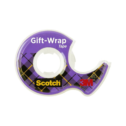 Scotch Gift Wrap Tape Dispensers, Satin Finish, 3/4 in. x 325 in., 3 Count