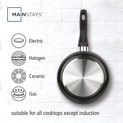 Mainstays 2 qt Non-Stick Aluminum Saucepan, Black
