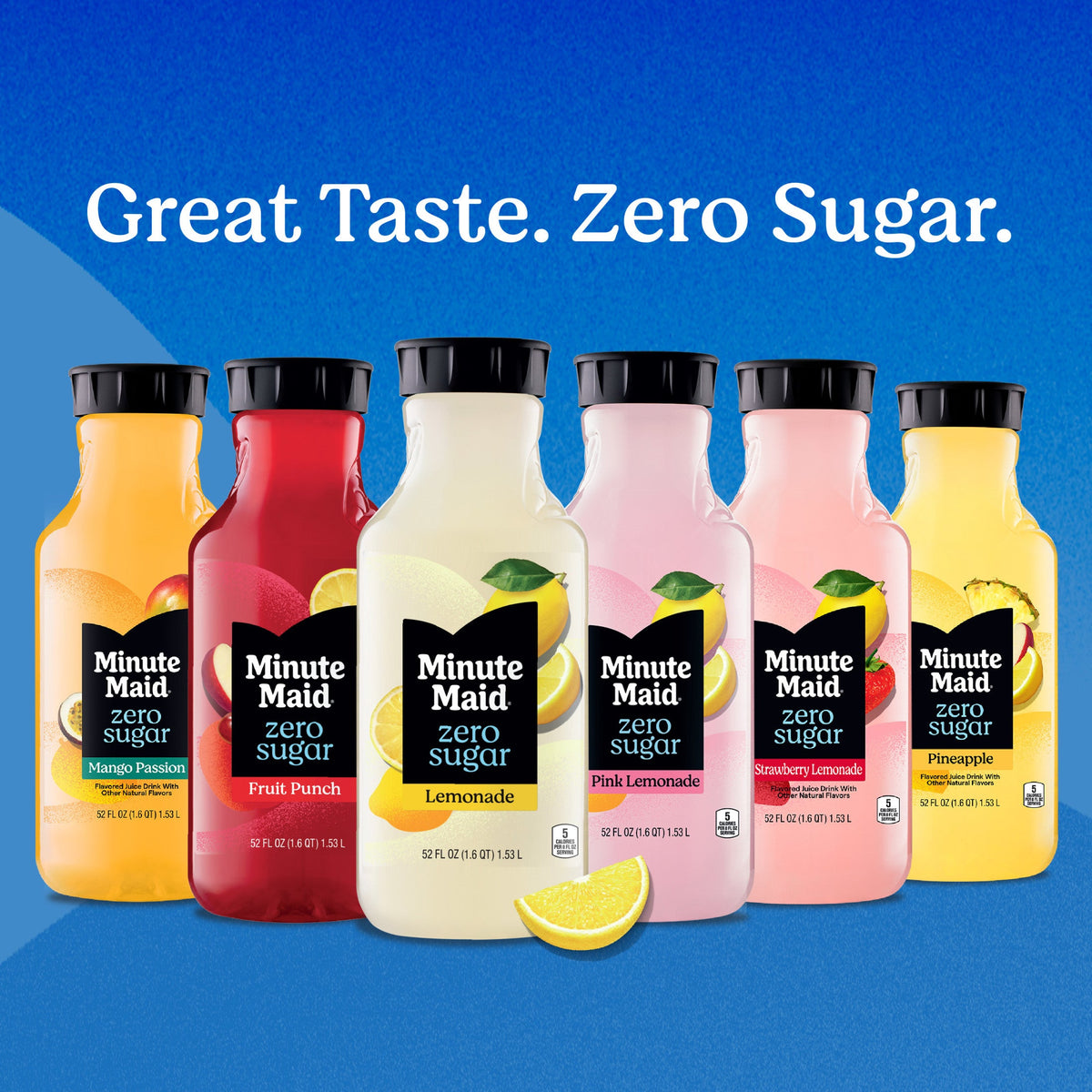 Minute Maid Zero Sugar Pink Lemonade Bottle, 52 fl oz