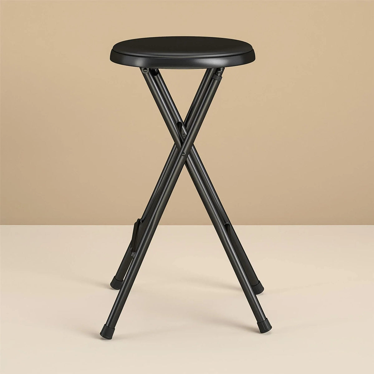 Mainstays 24" Vinyl Padded Folding Stool, Black