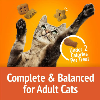 Purina Friskies Party Mix Original Crunch, Cat Treats, Chicken, Liver, & Turkey, 20 oz Canister