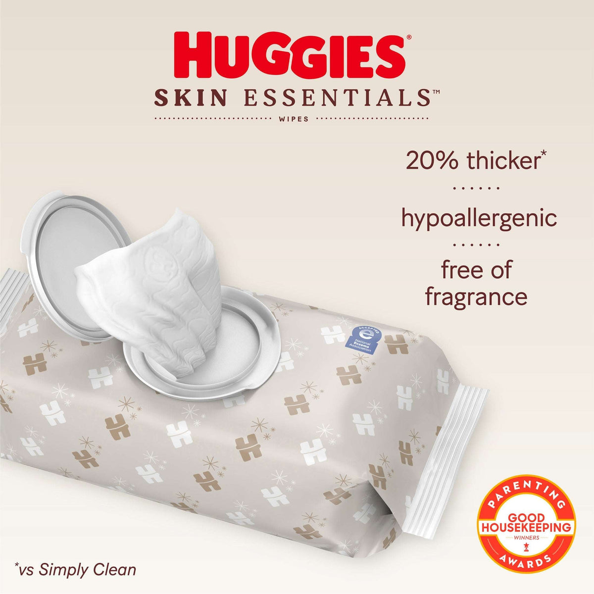 Huggies Skin Essentials Baby Wipes, 1 Pack, 56 Count (Select for More)