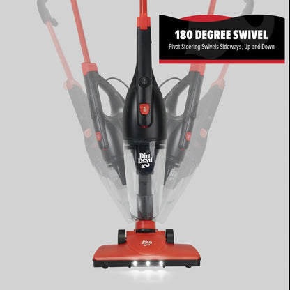 Dirt Devil 3-in-1 Lightweight Corded Stick Vacuum Cleaner and Handheld with LED Lights, Multi-Surface Cleaning, Model EV1426CS