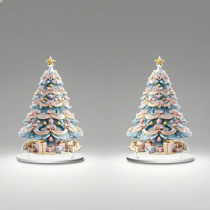 Costeam Christmas Tree Christmas Acrylic Ornaments Home Decorations Festive Xmas Hanging Decor for Indoor Home Holiday Party Family Gatherings Cute Lightweight Acrylic Ornaments