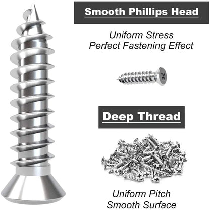 20-Pack Stainless Steel L Shape Brackets, 2" x 2" Corner Brace, Heavy Duty L Brackets for Shelves, Wood and Furniture, Right Angle Brackets with Enough Screws & Anchors