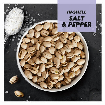 Wonderful Pistachios, In-Shell Salt & Pepper Flavored Nuts, 1.25 Ounce Bags (Pack of 12)