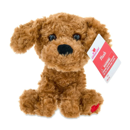 Small Sitting Doodle Dog Plush, Brown, 7", Valentine's Day by Way To Celebrate
