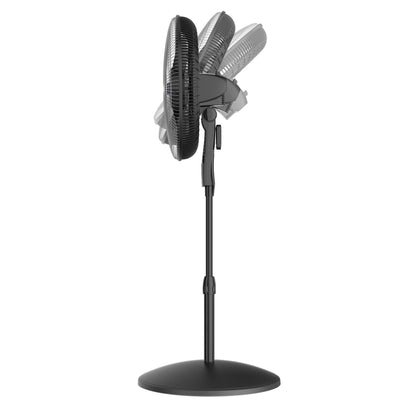 Lasko Cyclone Max 18" Oscillating Pedestal Fan with Remote, Adjustable Height and 4 Speeds for Whole Room Cooling, Black, S18605
