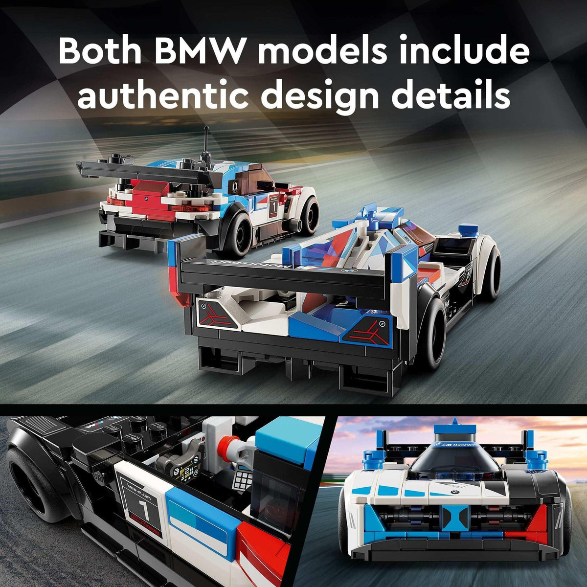 LEGO Speed Champions BMW M4 GT3 &amp; BMW M Hybrid V8 Building Toys - Race Car Toys for Kids, Boys &amp; Girls, Ages 9+ - Gift for Christmas - W/ 2 Minifigures - 7692