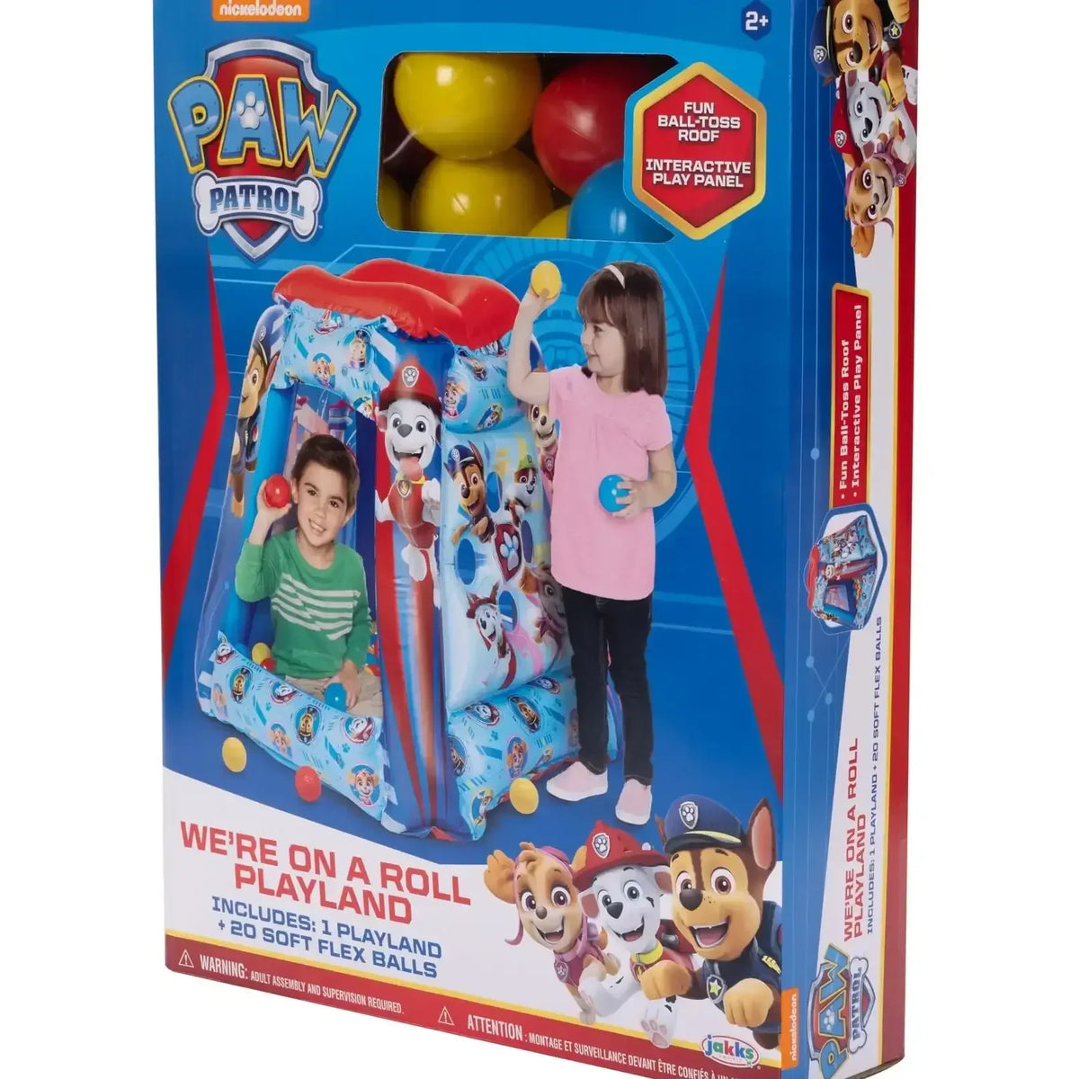 Paw Patrol Preschool Indoor Inflatable Ball Pit Playland Includes 20 Soft Flex Balls Child 2 Years Blue