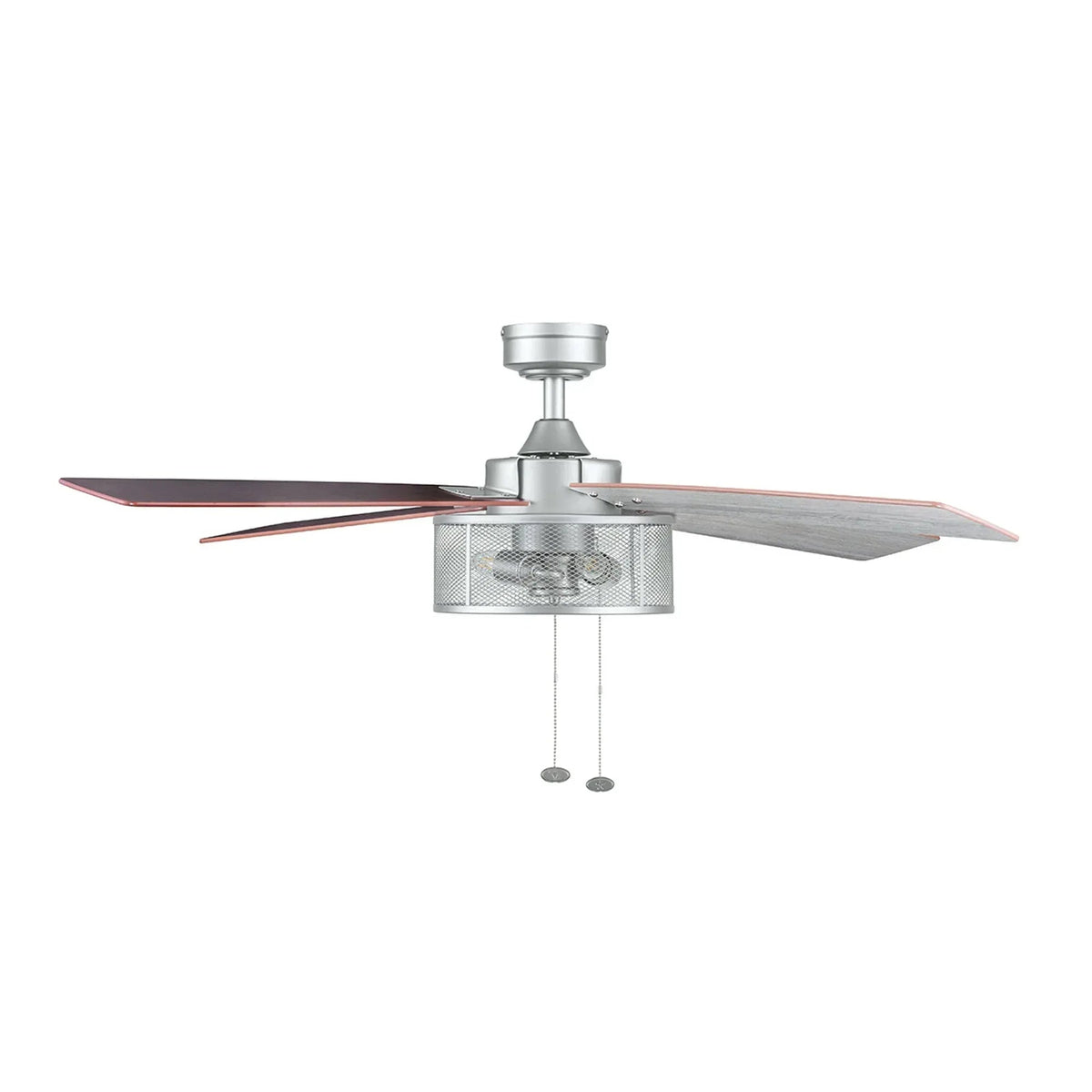 Better Homes & Gardens 52" Pewter Indoor Ceiling Fan with Light, 4 Blades, Pull Chains & Reverse Airflow