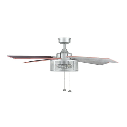 Better Homes & Gardens 52" Pewter Indoor Ceiling Fan with Light, 4 Blades, Pull Chains & Reverse Airflow