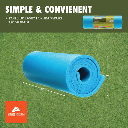 Ozark Trail Closed Cell Foam Blue Camp Sleeping Pad