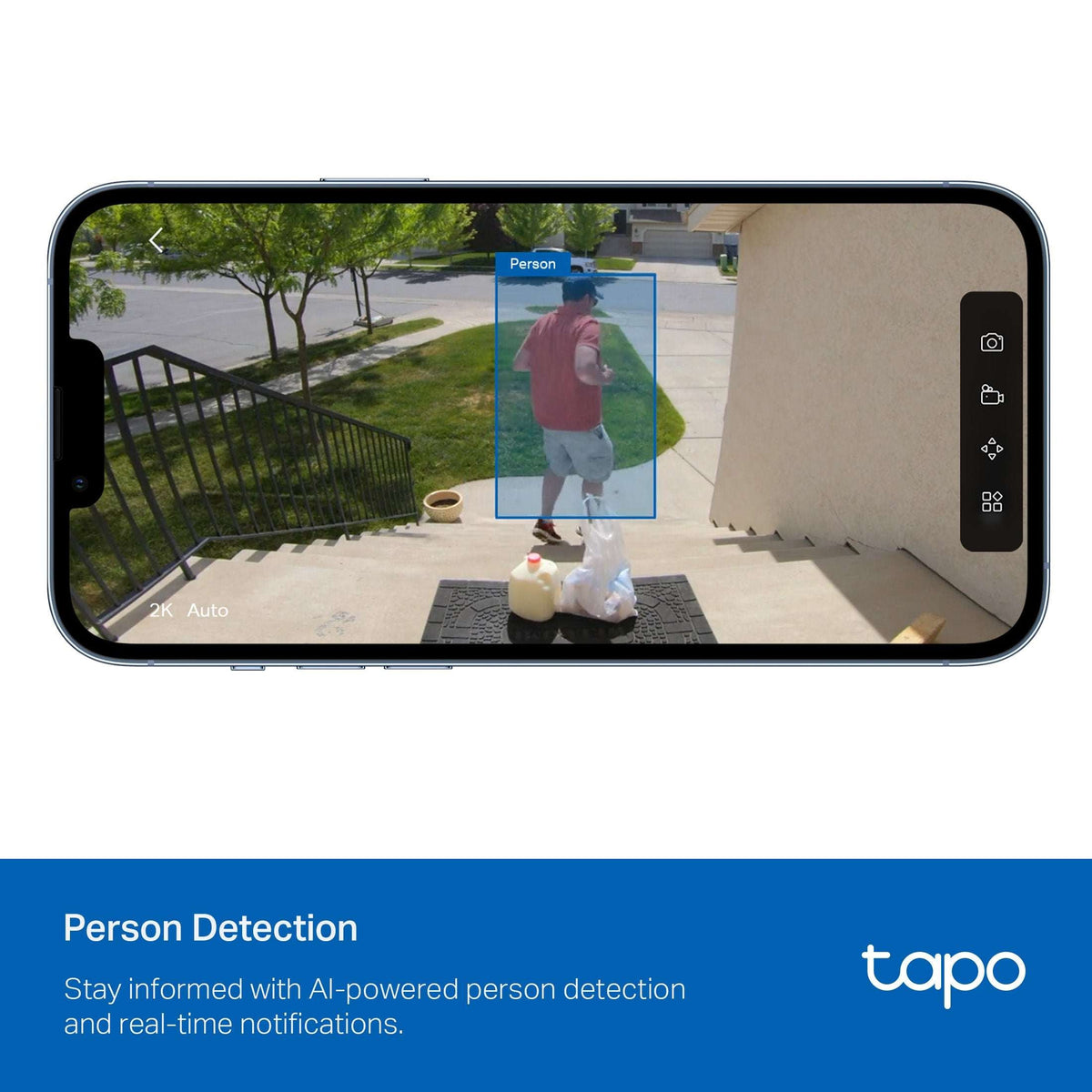 TP-Link Tapo TCW30 Indoor/Outdoor HD Security Camera with Pan/Tilt, Sound & Light Alarm, AI Detection & Local Storage — Enjoy 24/7 Coverage with No Subscription Costs