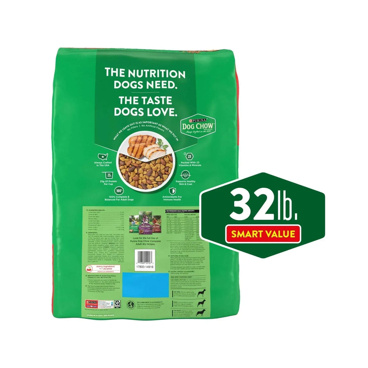 Purina Dog Chow Complete, Dry Dog Food for Adult Dogs High Protein, Real Chicken