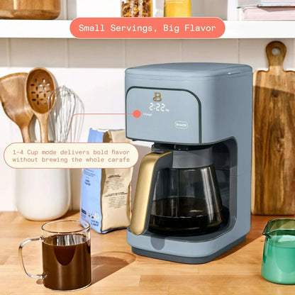 Beautiful 12 Cup Programmable Coffee Maker, White Icing by Drew Barrymore
