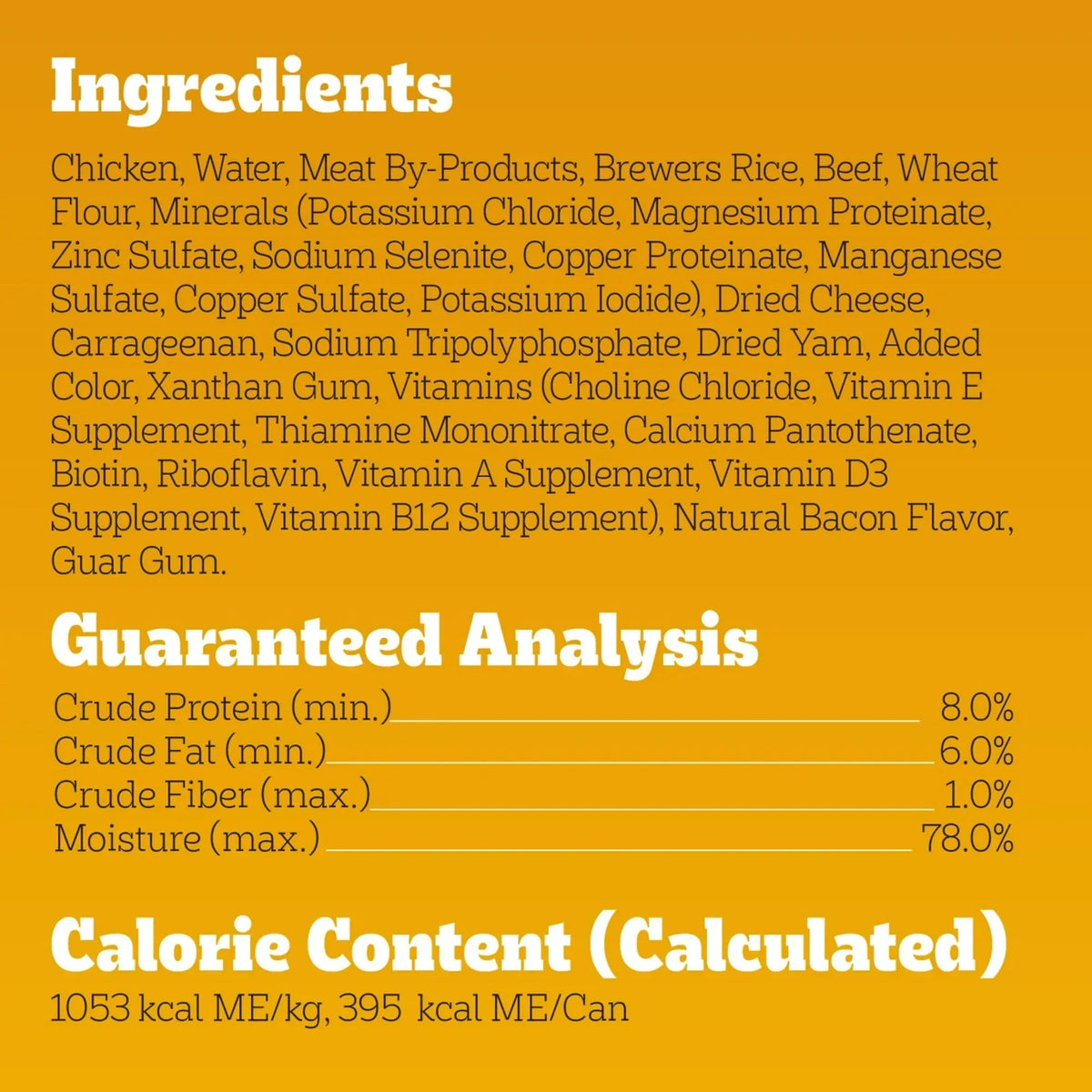 Pedigree Chopped Ground Dinner Beef Bacon & Cheese Flavor Adult Wet Dog Food, (12) 13.2 oz Cans