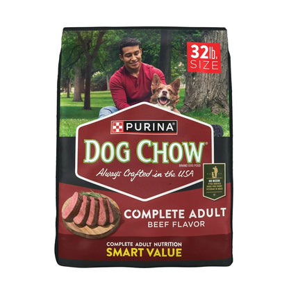 Purina Dog Chow Complete Adult Dry Dog Food for Adult Dogs, Kibble Beef Flavor