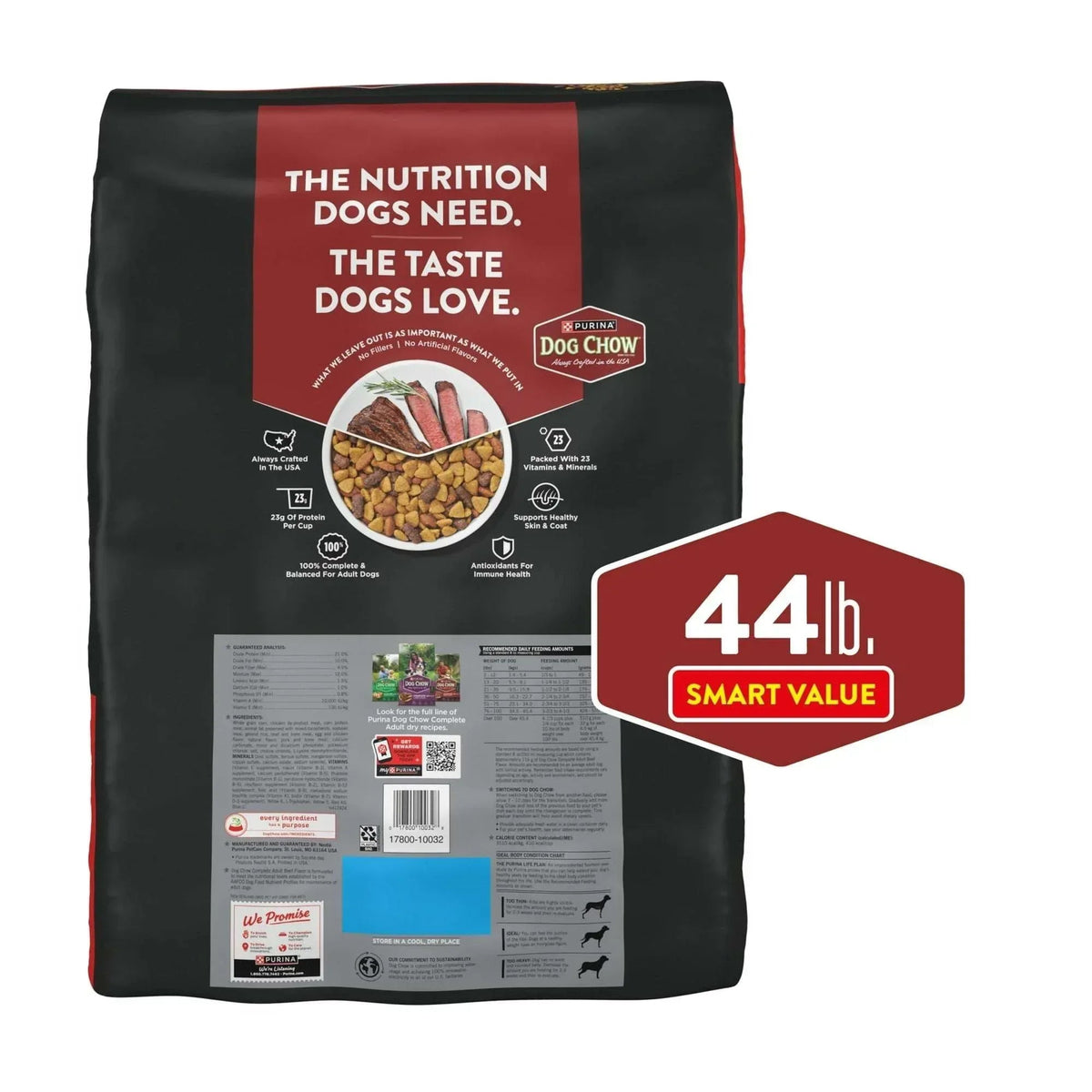Purina Dog Chow Complete Adult Dry Dog Food for Adult Dogs, Kibble Beef Flavor