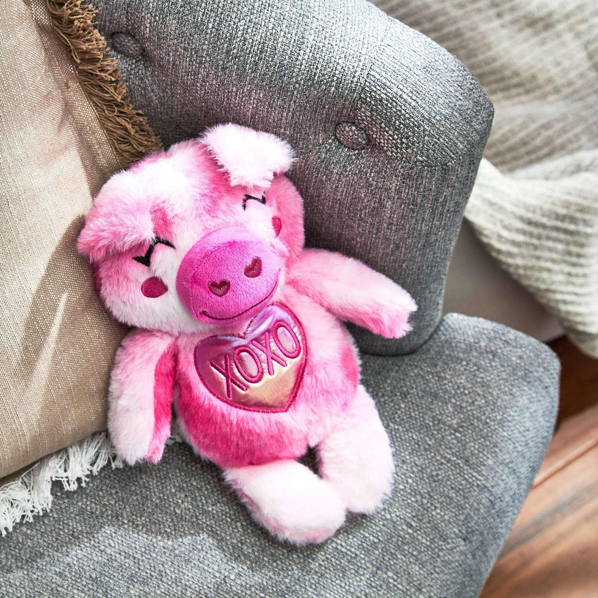 Vibrant Life Valentine's Day Sugar Snout Plush Dog Toy, Pink, 10"