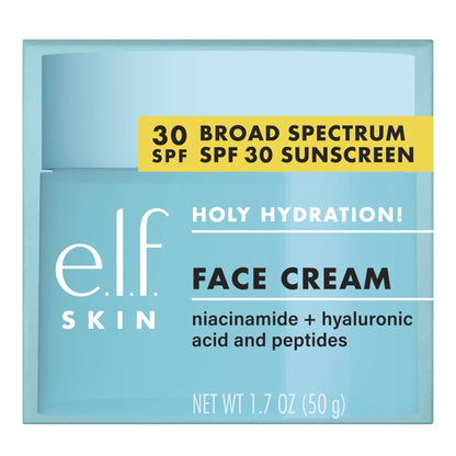 e.l.f. SKIN Holy Hydration! Face Cream Broad Spectrum SPF 30 Sunscreen, 1.7oz