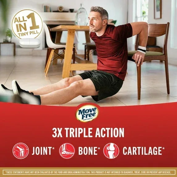 Move Free Ultra Triple Action Joint Health Supplement with Type II Collagen, Boron & Hyaluronic Acid, 37 Tablets