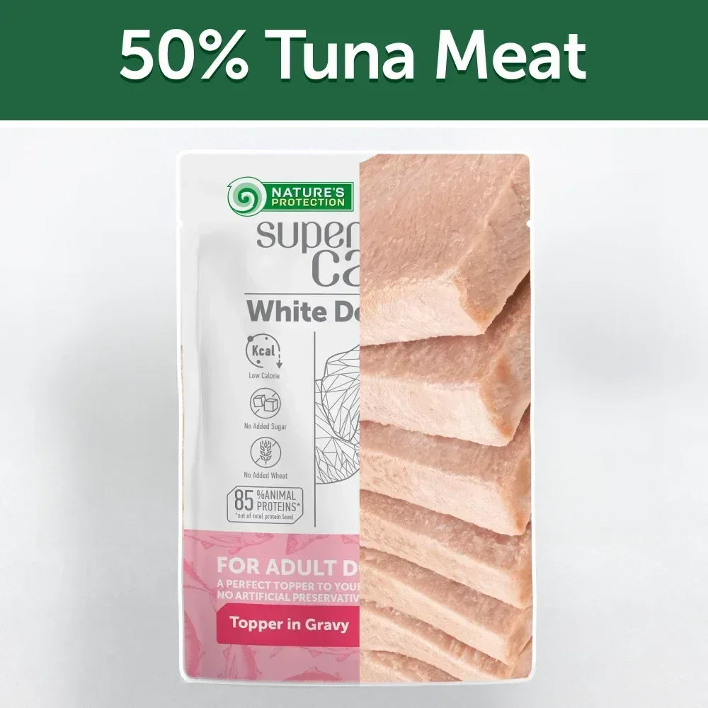 Nature's Protection Superior Care Tuna Fish Topper Wet Dog Food, Adult, 2.46 oz Pouch (24-Pack)