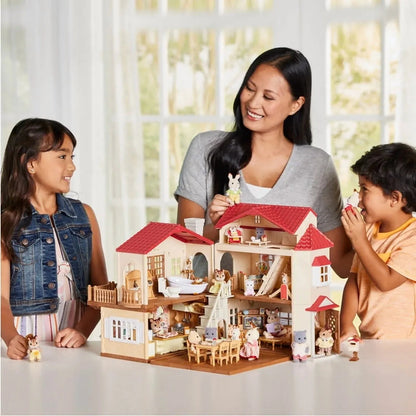 Calico Critters Red Roof Country Home - Secret Attic Playroom, Dollhouse Playset