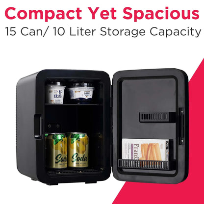 Frigidaire, Retro 10L, 15-Can Mini Personal Fridge Cooler, EFMIS183, Stainless Steel