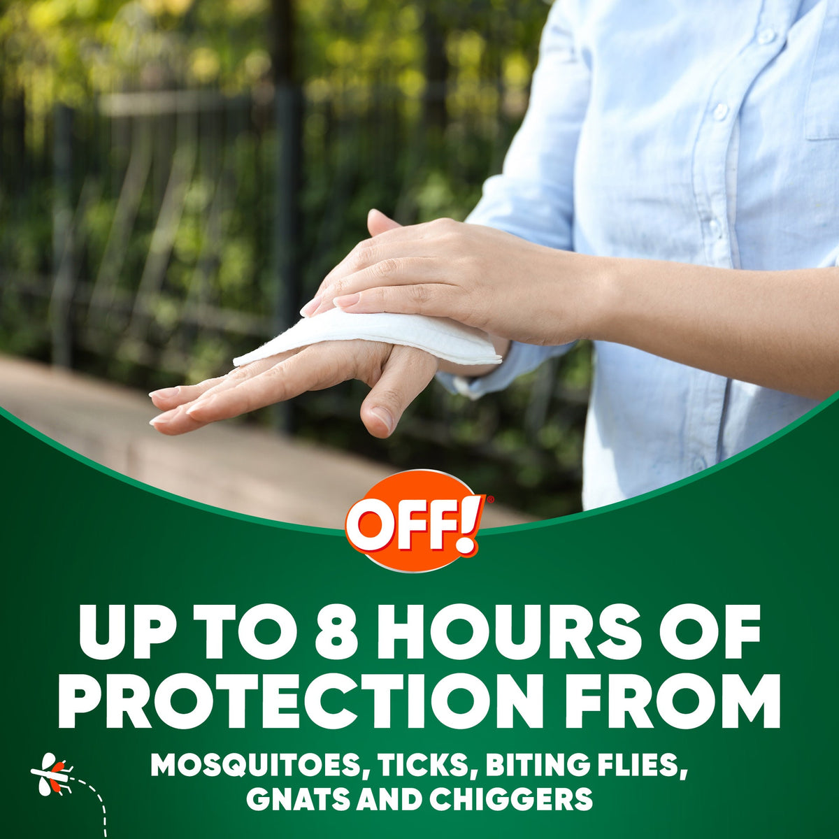 OFF! Deep Woods Insect Repellent Towelettes, Mosquito Repellent Wipes, 1 Pack, 12 Count