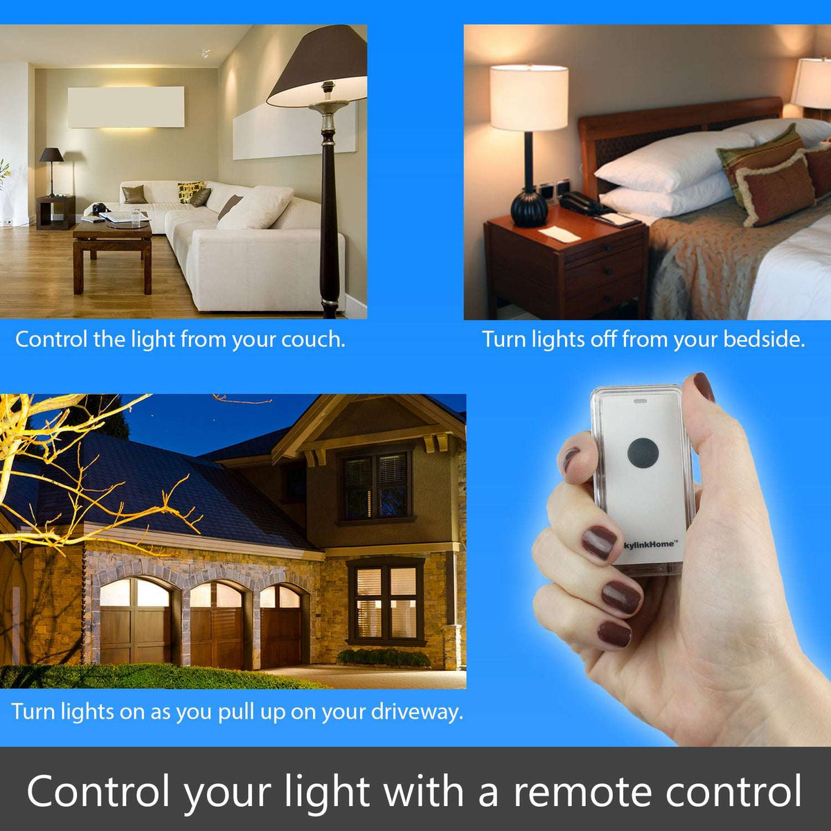 SkylinkHome Wall Switch with Snap-On Remote (WE-318)