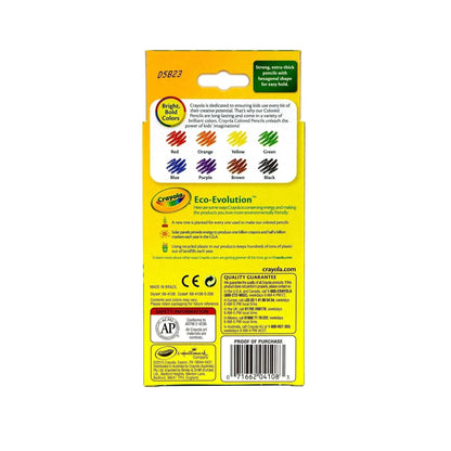 Crayola Write Start Extra Thick Colored Pencils, 8 Ct, Kindergarten School Supplies, Arts and Crafts for Kids, Gifts, Ages 3, 4, 5, 6