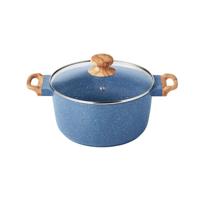 The Pioneer Woman Prairie Signature 14-Piece Cast Aluminum Cookware Set, Blue