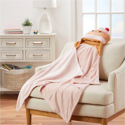 Squishmallows Kids' Hooded Blanket Sawtelle The Strawberry Pancakes