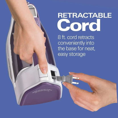 Hamilton Beach Durathon Clothing Iron, Steam Iron for Clothes with Nonstick Soleplate & Retractable Cord, Silver