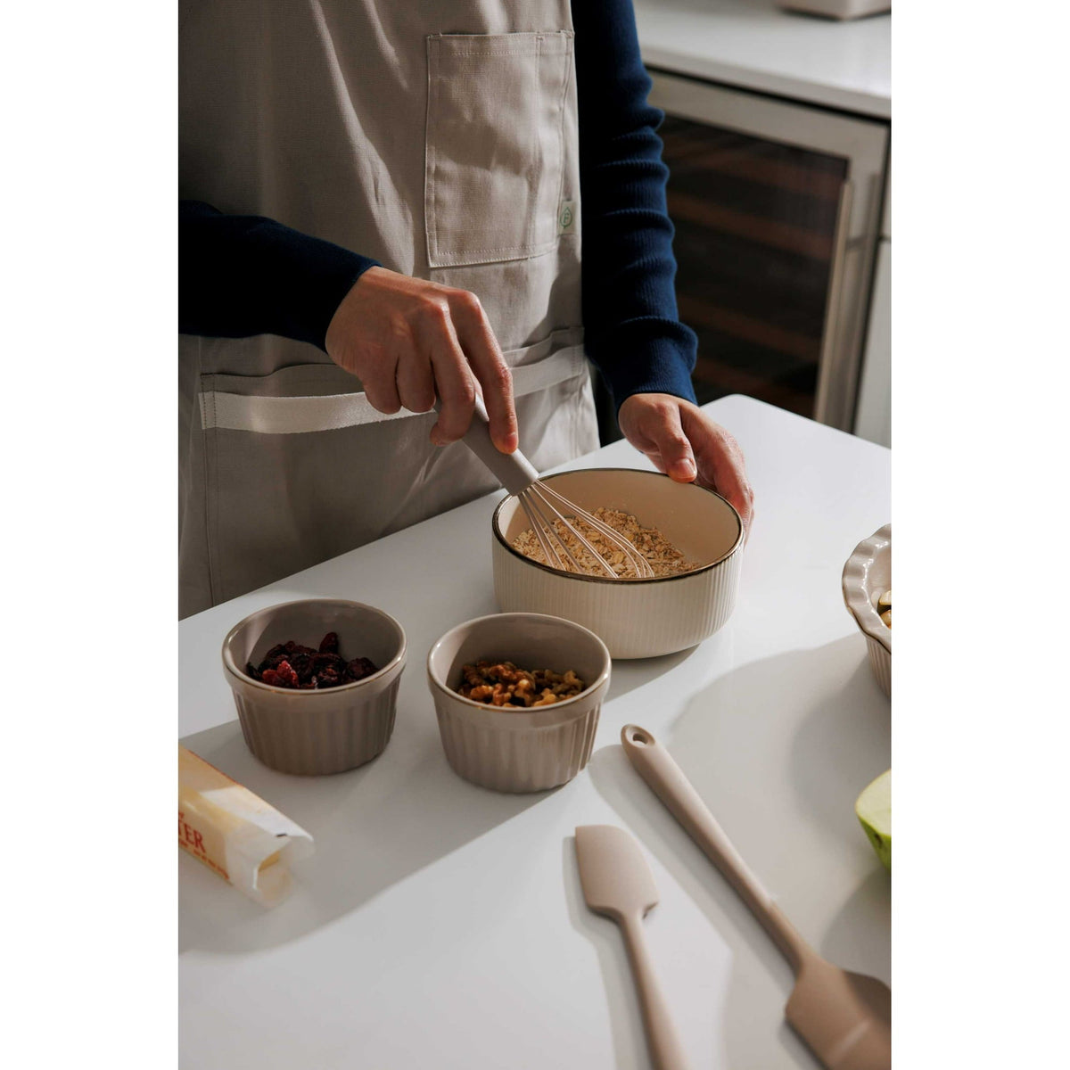 Thyme & Table 10-Piece Ceramic Bakeware Set - Taupe