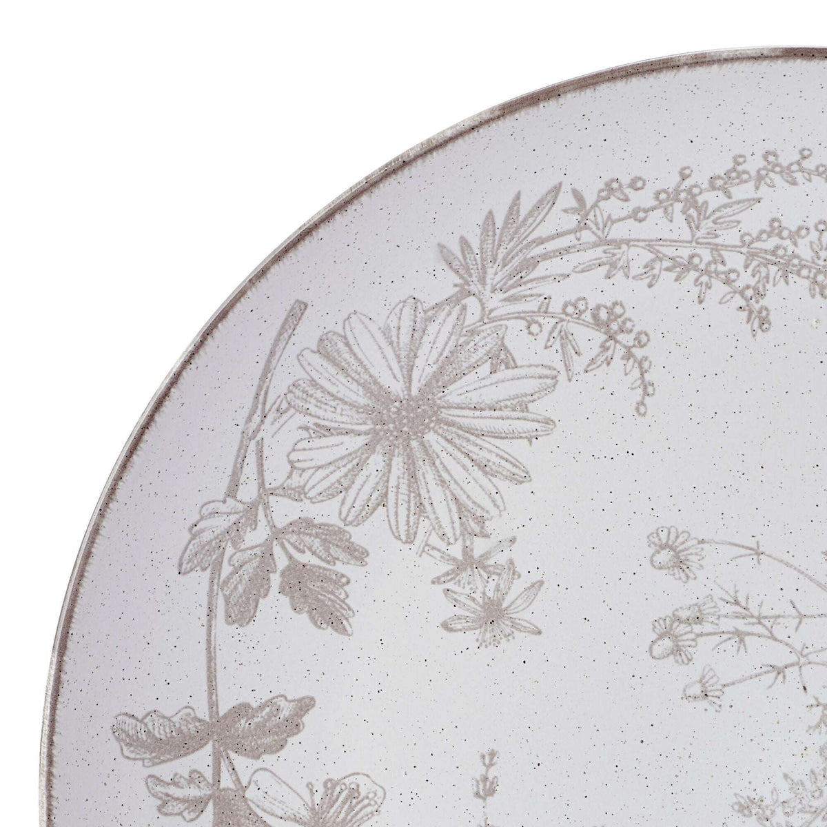 Pfaltzgraff Enchanted Bloom 12 Piece Stoneware Dinnerware Set Gray