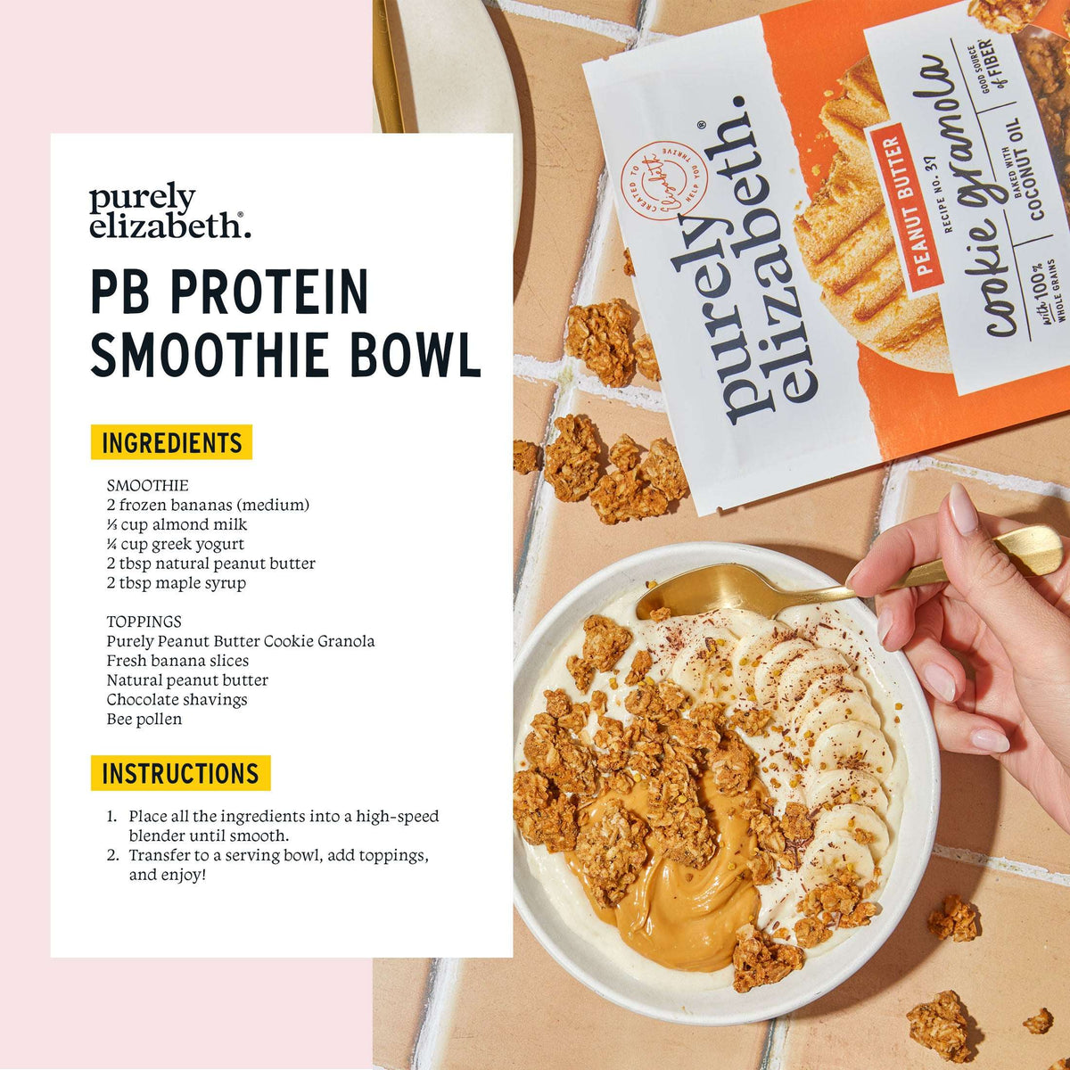 Purely Elizabeth Cookie Granola, Peanut Butter, Gluten-Free, 9 oz Bag