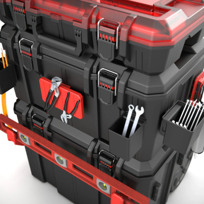 Hyper Tough Hyper Stack Heavy Duty 3 Piece Modular Rolling Toolbox System, Black