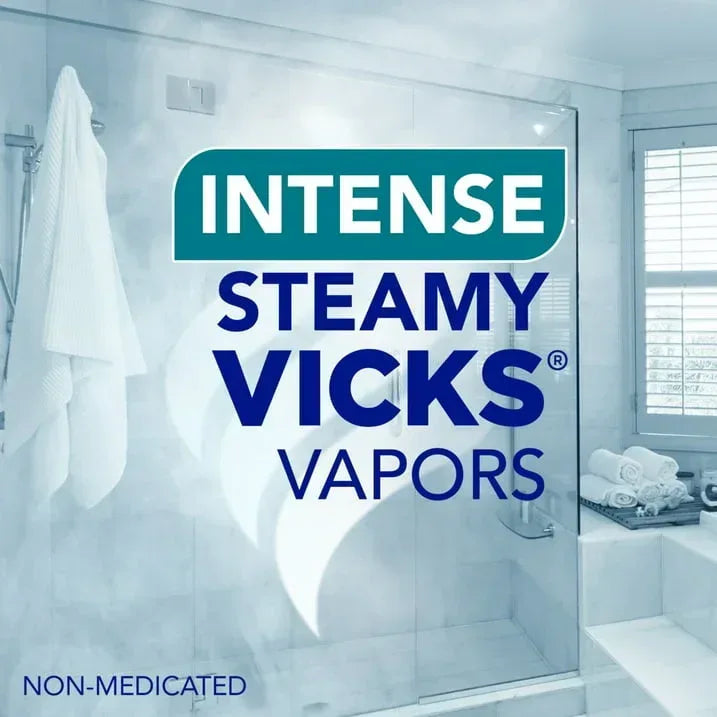 Vicks VapoShower Max Non-Medicated Eucalyptus Shower Steamer Tablets, Menthol, Aromatherapy, 4 Count