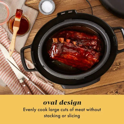 Crock-Pot Manual 7-Quart Slow Cooker, Black