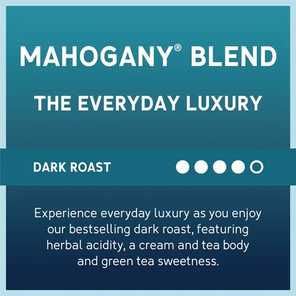 Caribou Coffee Mahogany Blend Premium Dark Roast Ground Coffee, Arabica, 12 oz