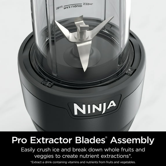 Ninja Nutri-Blender 20-Oz Personal Blender, (2) 20-Oz Dishwasher-Safe To-Go Cups, Smoothie, BN300GY Gray